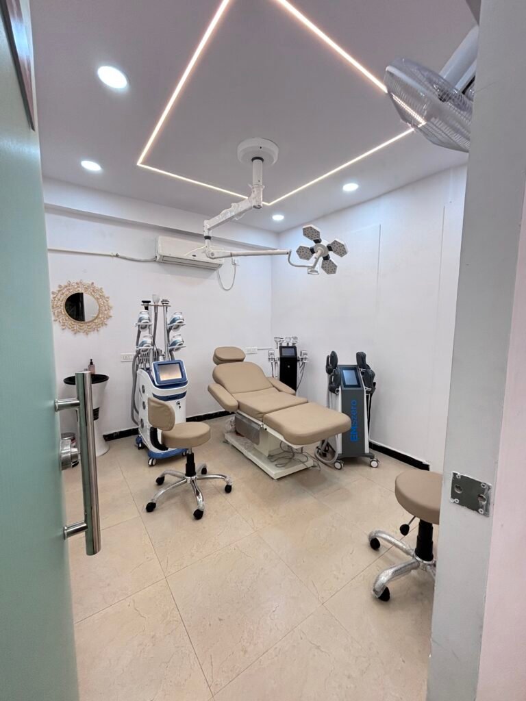 Dermatology procedure room at MCAO Clinics in Attapur, Hyderabad
