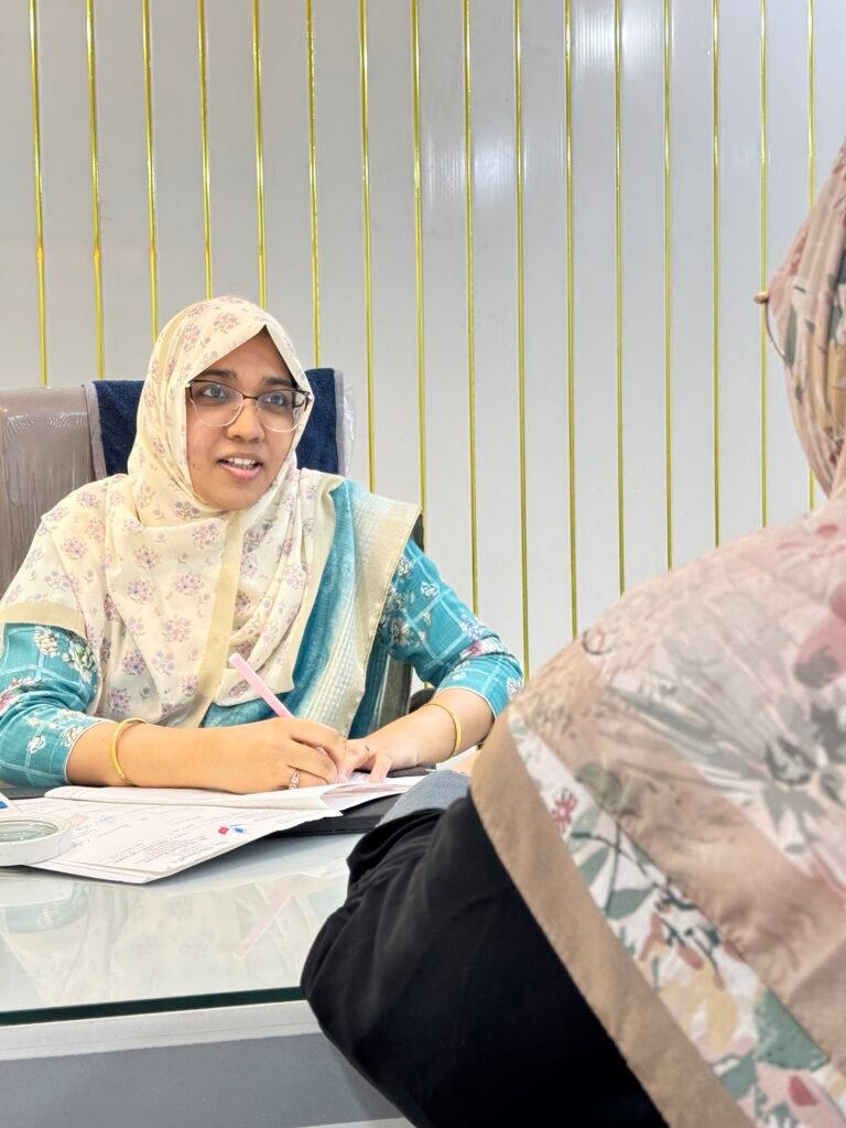 Dermatology consultation with Dr. Huma Shaheen at Maple Clinical Aesthetics and Obesity Clinics, Hyderabad