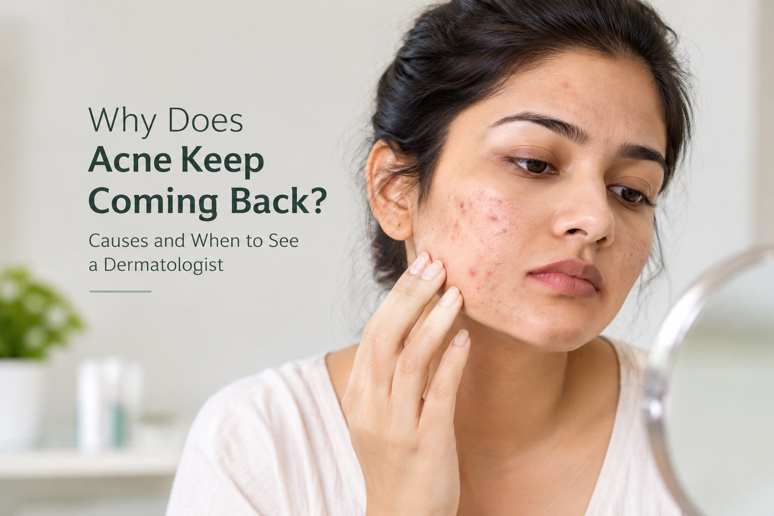 Recurring acne and acne-prone skin in a dermatology consultation context